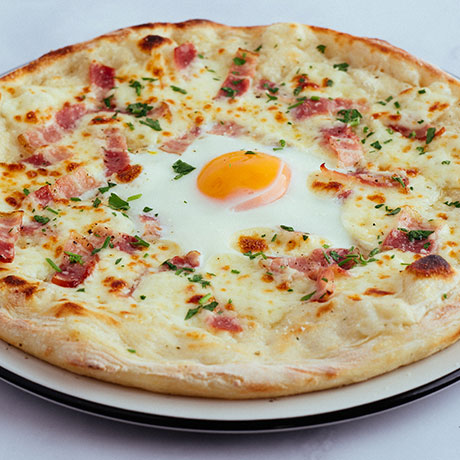 Carbonara classic pizza from Pizza Express Cyprus