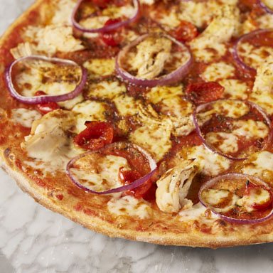 Pollo ad Astra romana pizza at Pizza Express Cyprus