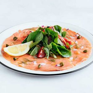 Smoked Salmon carpaccio from Pizza Express Cyprus
