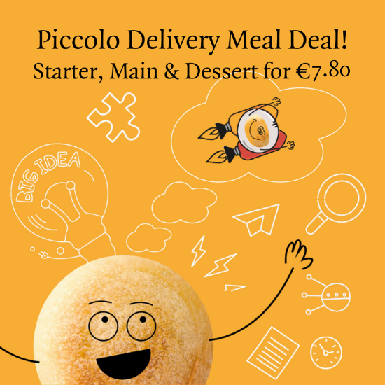 piccolo kids offer starter, main & dessert for 7.60