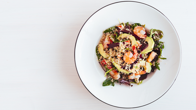 Quinoa Salad with Gamberetini & Beetroot