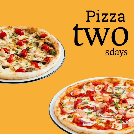 Two pizzas offer