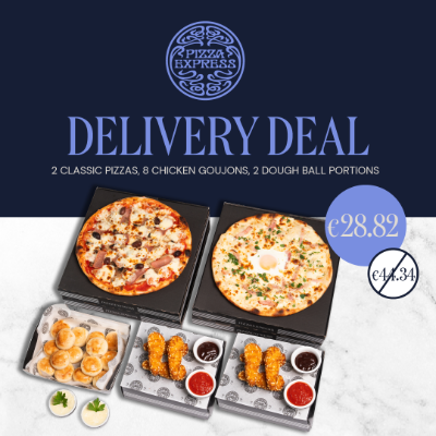 Two pizzas, a salad and dough balls from PIzza Express Cyprus